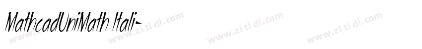 MathcadUniMath Itali字体转换 MathcadUniMath Itali字体转换